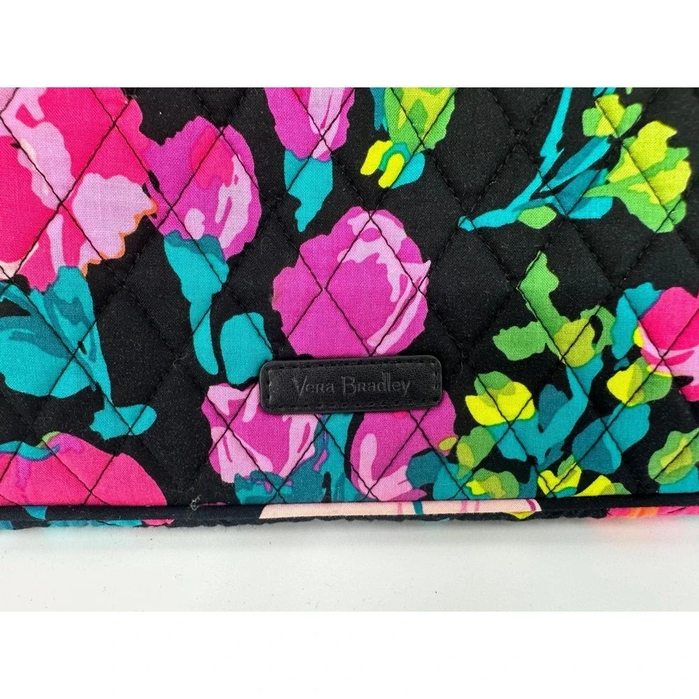 Vera Bradley Laptop Zipper Holder Floral Black‎
